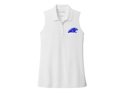 PA Women&#39;s Dry Zone UV Micro-Mesh Sleeveless Polo with or without Embroidered Panther Head