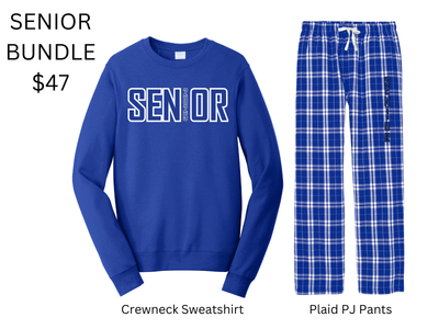 SENIOR 2025 Crewneck &amp; PJ Pants Bundle