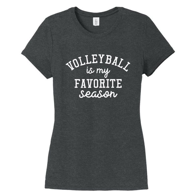 Ladies Crewneck or V-neck Tee My Favorite Season - Volleyball