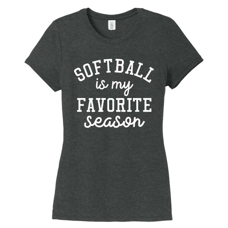 Ladies Crewneck or V-neck Tee My Favorite Season - Tennis