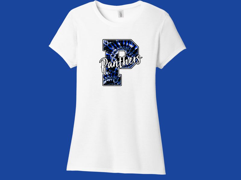 Ladies Cut T-shirt - Panthers Tie Dye WGS -01