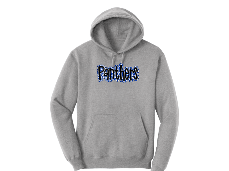 Youth Hooded Sweatshirt - Panthers Small Paw Print WGS02