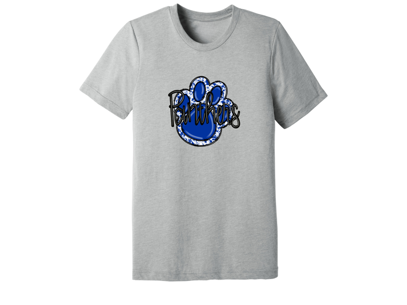 Unisex T-shirt - Panthers Paw Print Paint Splatter WGS04