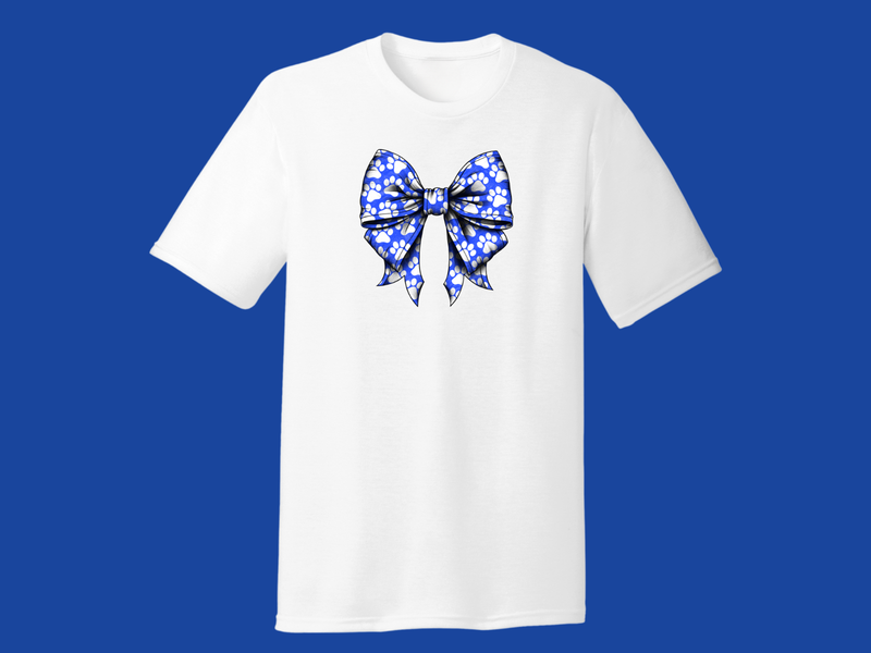 Unisex T-shirt - Paw Print Bow WGS28