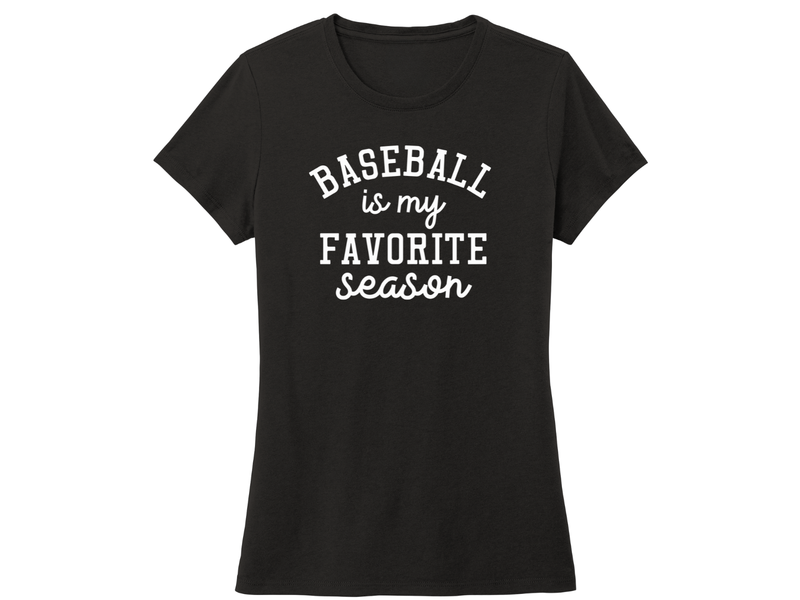 Ladies Cut T-shirt - Baseball Favorite Season