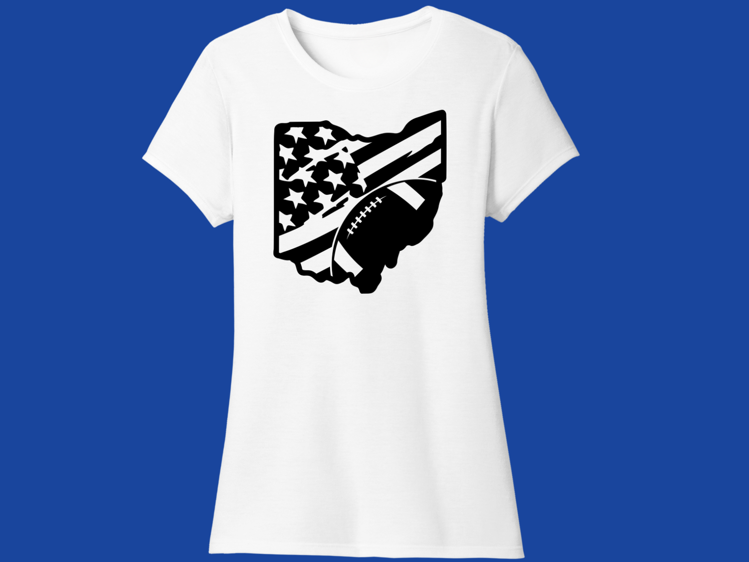 Ladies Cut T-shirt - Ohio State American Football
