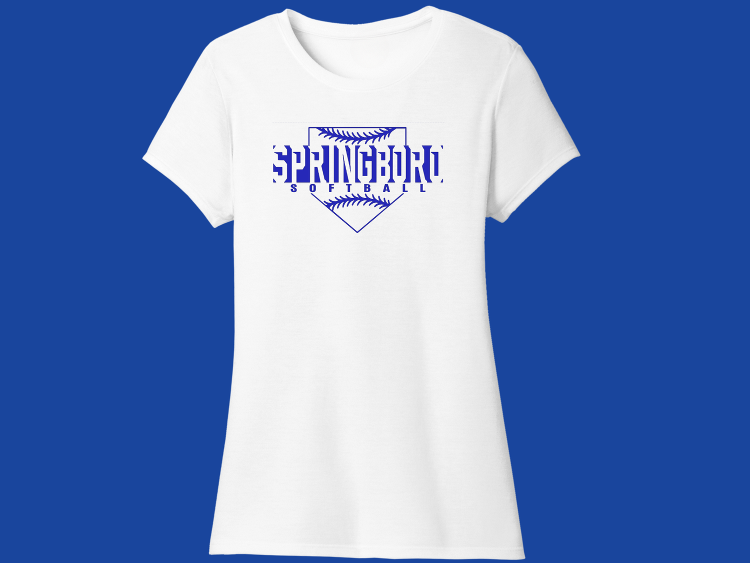 Ladies Cut T-shirt - Softball 1/6