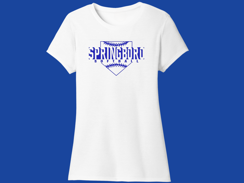 Ladies Cut T-shirt - Softball 1/6