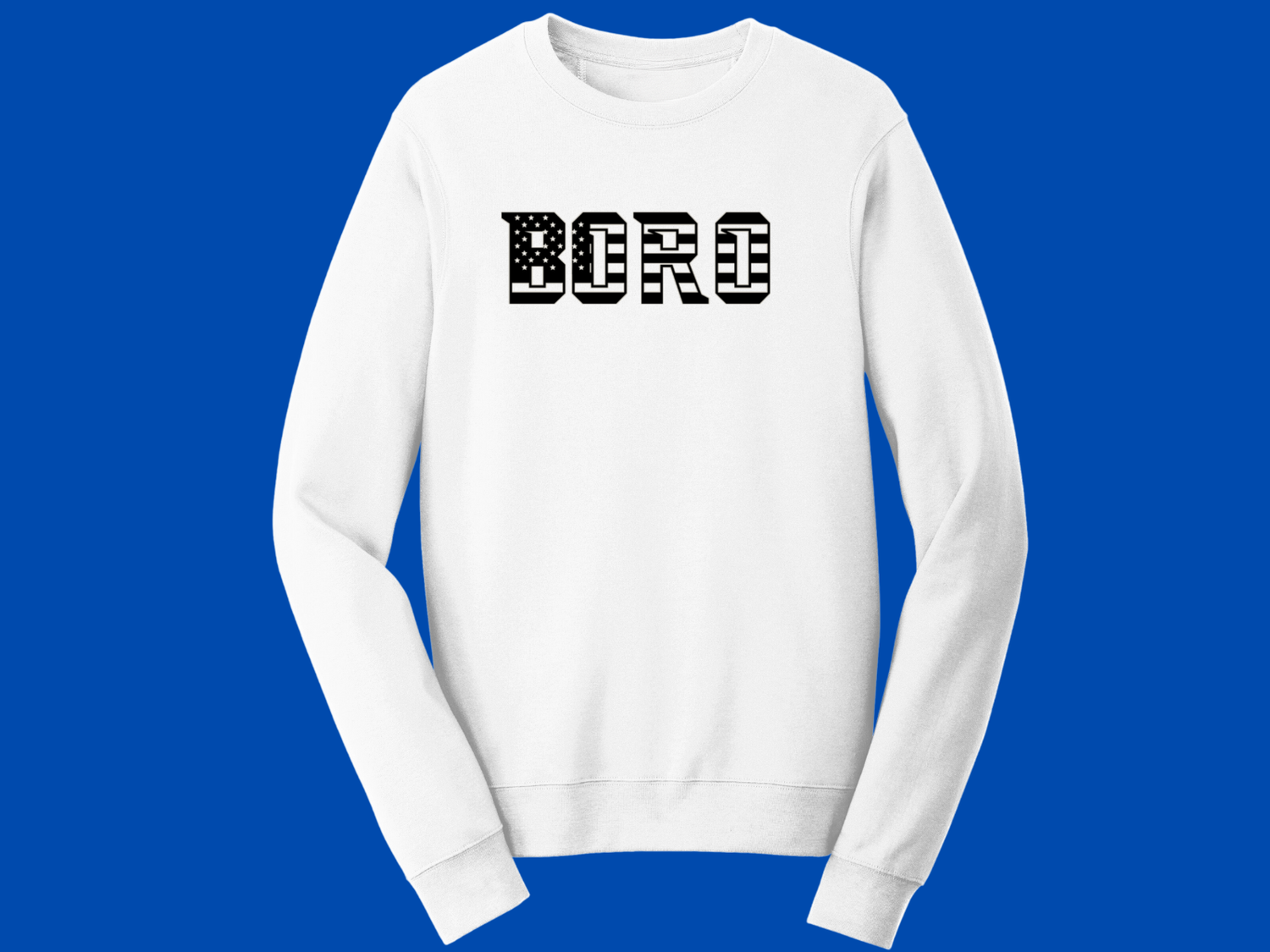 Unisex Crew OR Hooded Sweatshirt American Flag Boro - WGS 05