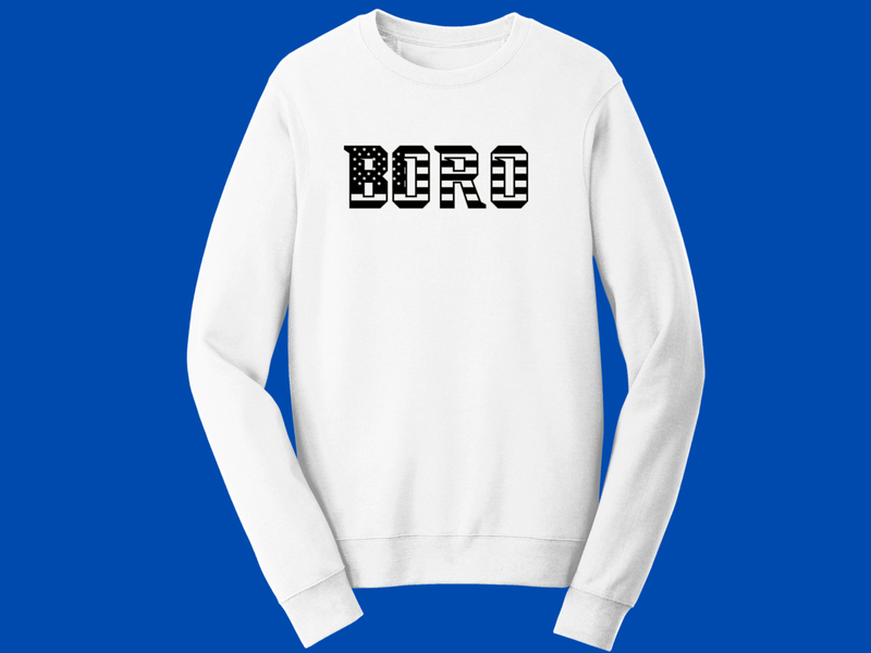 Unisex Crew OR Hooded Sweatshirt American Flag Boro - WGS 05