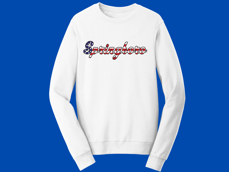 Unisex Crew OR Hooded Sweatshirt Patriotic City of Springboro 1815