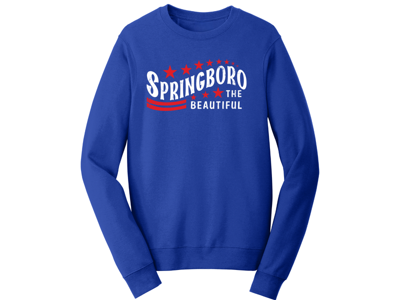 Unisex Crew OR Hooded Sweatshirt Patriotic Springboro The Beautiful