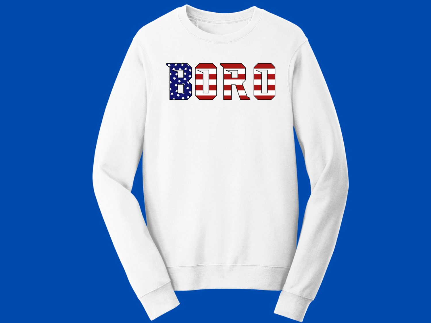 Unisex Crew OR Hooded Sweatshirt Patriotic Springboro &quot;Boro&quot; Flag