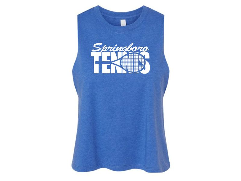 Bella &amp; Canvas Women’s Crop Tank (Tennis Racket)