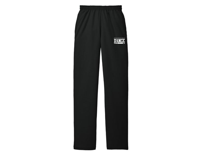 Unisex Black Open Bottom Sweatpants Dance 1