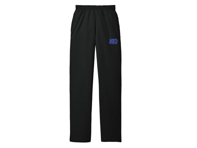 Unisex Black Open Bottom Sweatpants Dance 3
