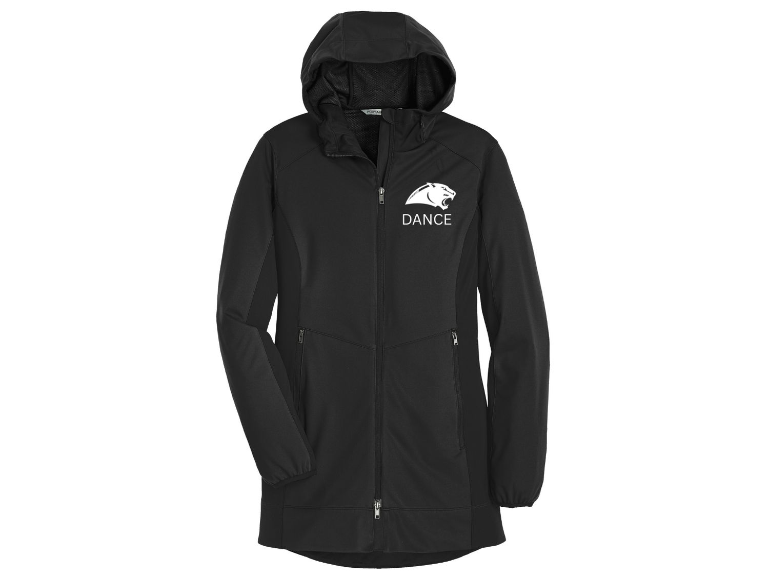 Embroidered Ladies Cut Active Hooded Soft Shell Jacket