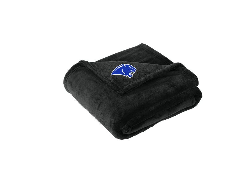 Panther Head Embroidered Ultra Plush Blanket