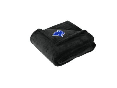 Panther Head Embroidered Ultra Plush Blanket