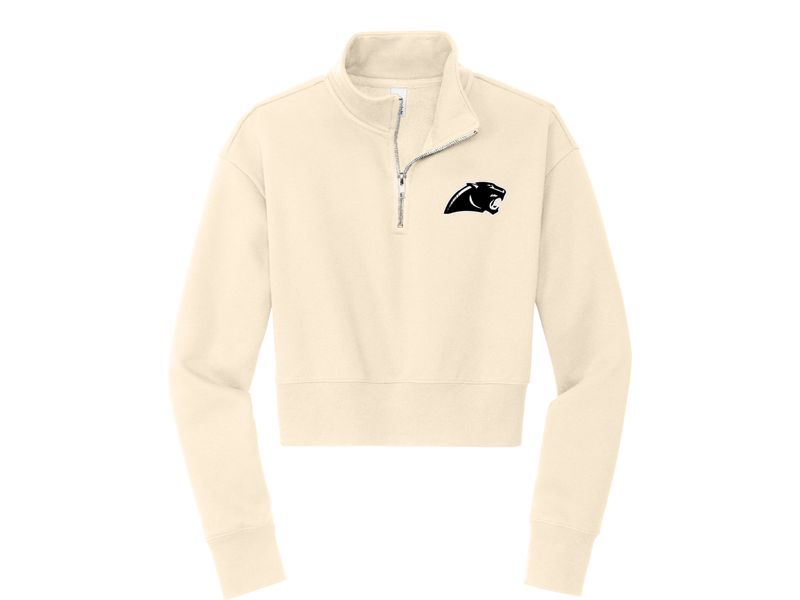 Women’s VIT Fleece 1/2-Zip Crop Sweatshirt with Panther Head
