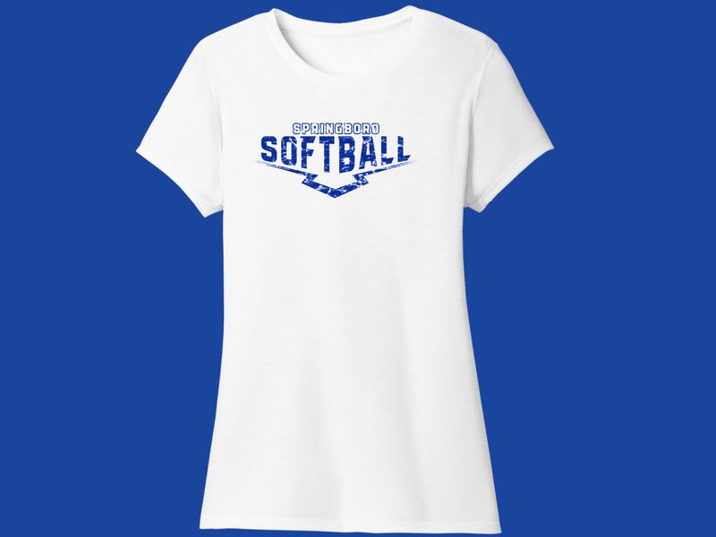 Ladies Cut T-shirt - Softball 07 (distressed)