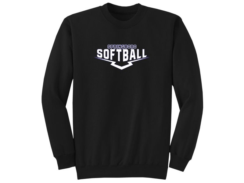 Unisex Crew OR Hooded Sweatshirt - Softball 07 (Solid)