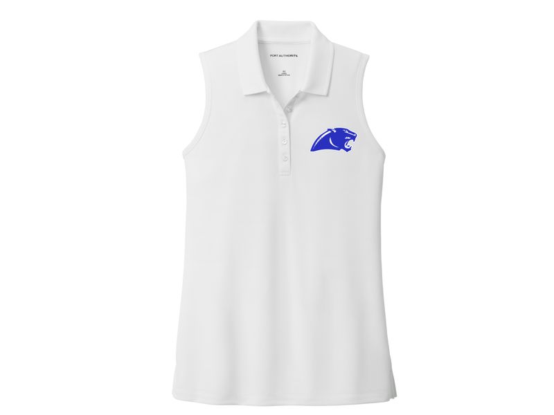 PA Women's Dry Zone UV Micro-Mesh Sleeveless Polo with or without Embroidered Panther Head