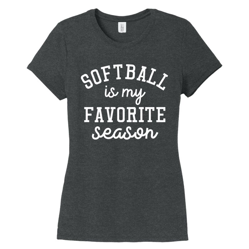 Ladies Crewneck or V-neck Tee My Favorite Season - Tennis
