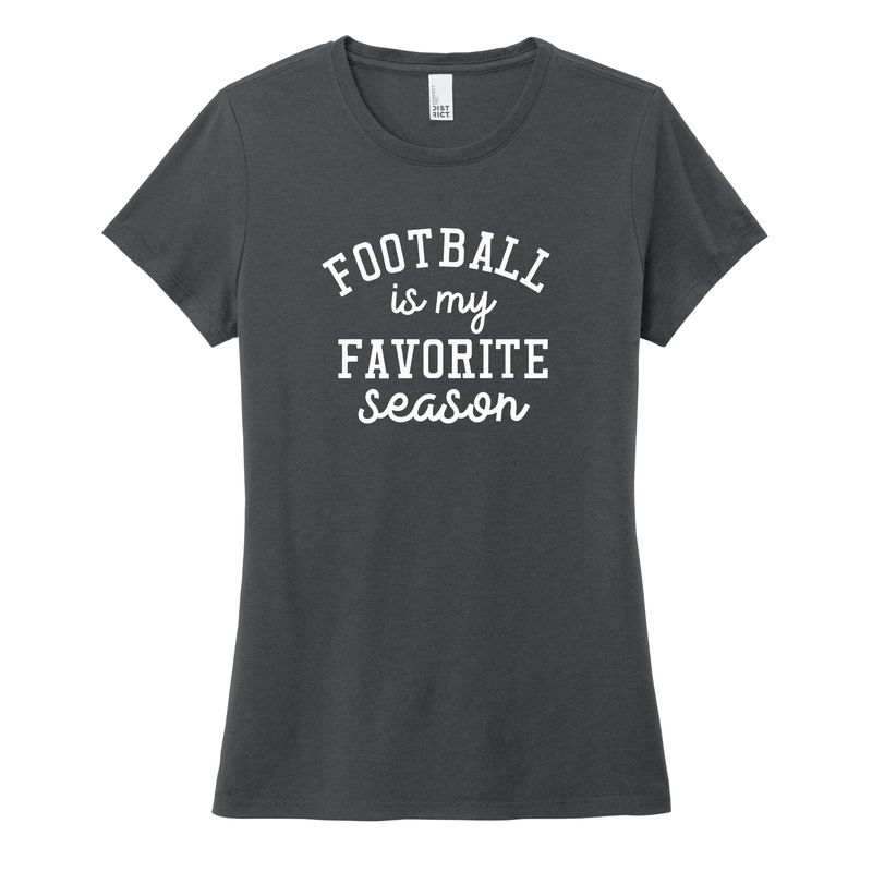 Ladies Crewneck or V-neck Tee My Favorite Season - Football