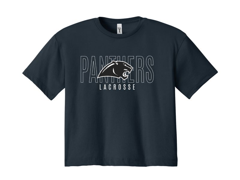 Crop Top T-shirt - Lacrosse Hollow Panthers