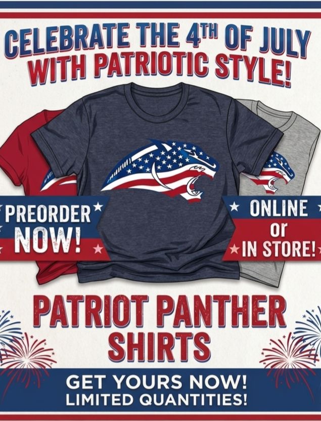 July 4th T-shirt Patriotic Panther Head