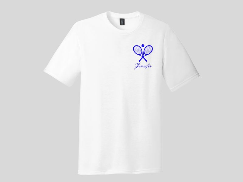 Unisex Or Ladies Cut T-shirt - Tennis Custom Name