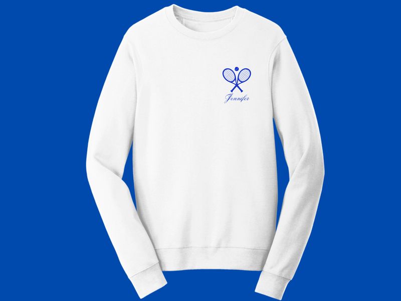 Unisex Crew OR Hooded Sweatshirt - Tennis Custom Name