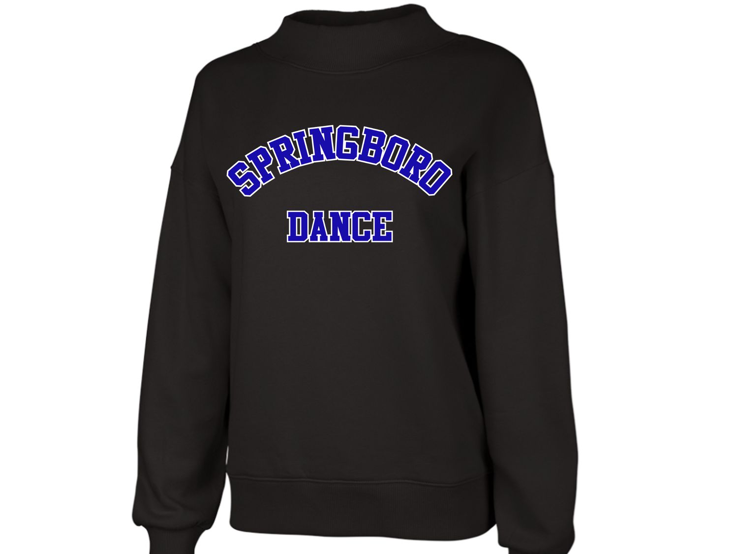 Ladies Mock Neck Sweatshirt Pullover - Dance 10