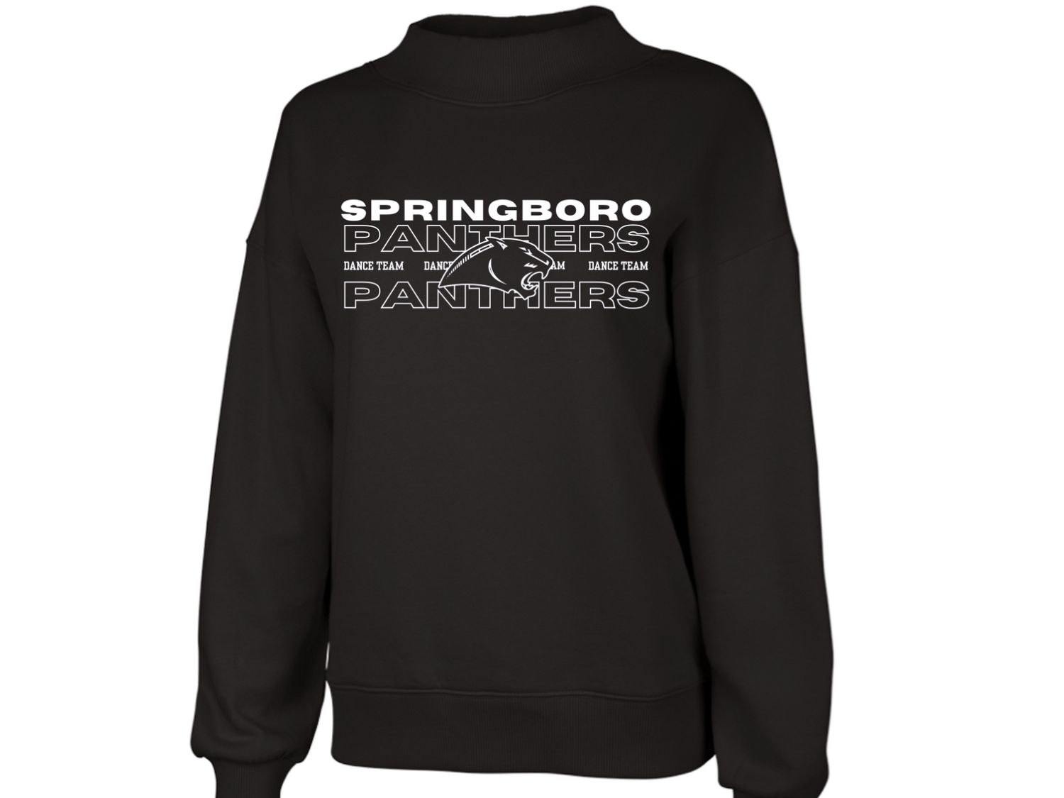 Ladies Mock Neck Sweatshirt Pullover - Dance 2