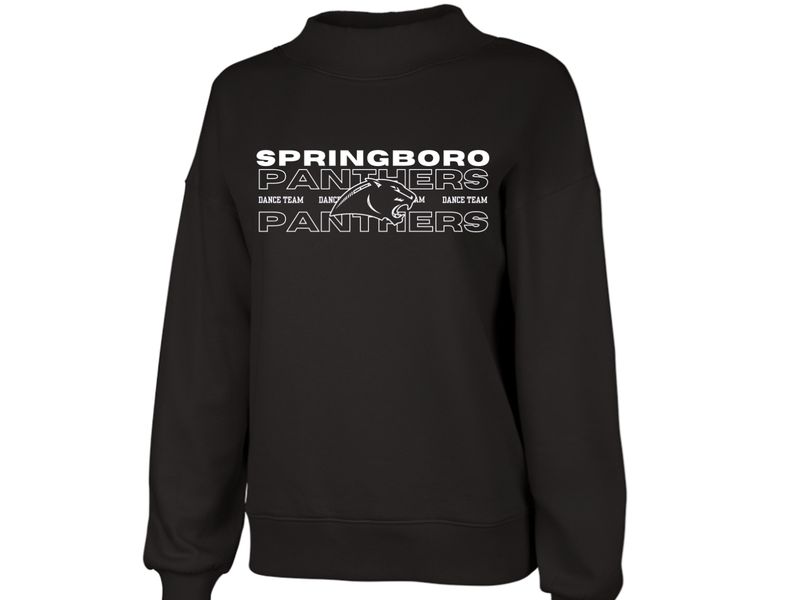 Ladies Mock Neck Sweatshirt Pullover - Dance 2