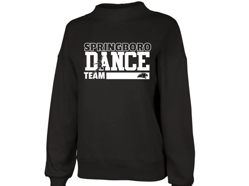 Ladies Mock Neck Sweatshirt Pullover - Dance 1
