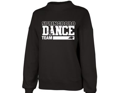 Ladies Mock Neck Sweatshirt Pullover - Dance 1