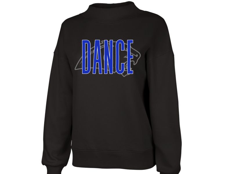 Ladies Mock Neck Sweatshirt Pullover - Dance 3