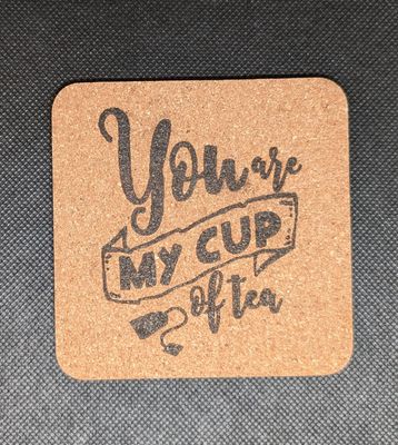 Thick cork coaster