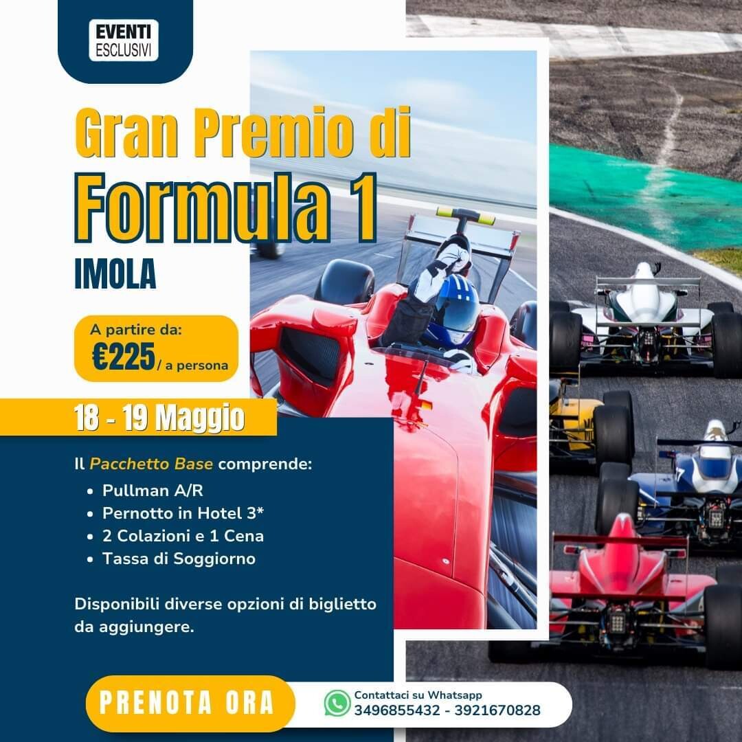 Gran Premio di Formula 1 Imola “18&19 Maggio 2024” Pullman Organizzati