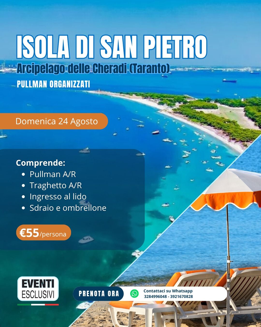 Isola di San Pietro 🏝️☀️ &quot;Domenica 24 Agosto 2025&quot; Pullman Organizzati