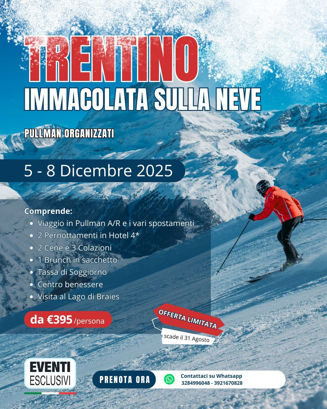 Immacolata sulla Neve in Trentino &quot;Dal 5 al 8 Dicembre 2025&quot; Bus Organizzati