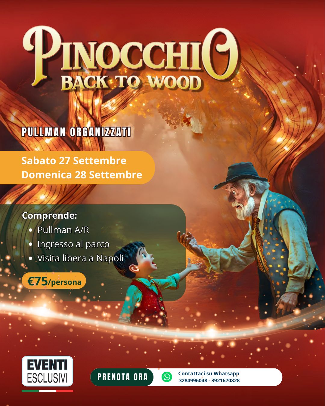 Pinocchio - Back to the Word🧚👦🤥🐳&quot;Sabato 27 - Domenica 28 Settembre 2025&quot; Pullman Organizzati