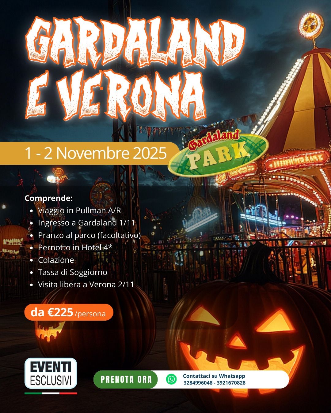 HALLOWEEN A GARDALAND 🎃👻 &quot;31 Ottobre - 1&amp;2 Novembre 2025&quot; Pullman Organizzati