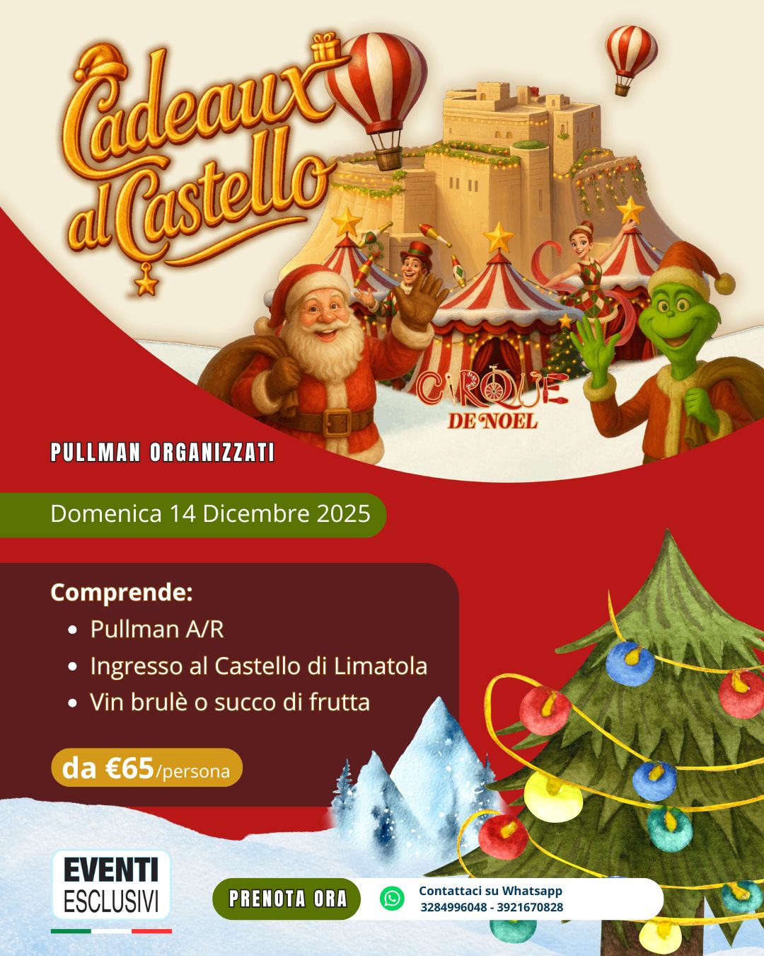 Castello di Limatola 🏰&quot;Domenica 14 Dicembre 2025&quot; 🎄🎅 Pullman Organizzati