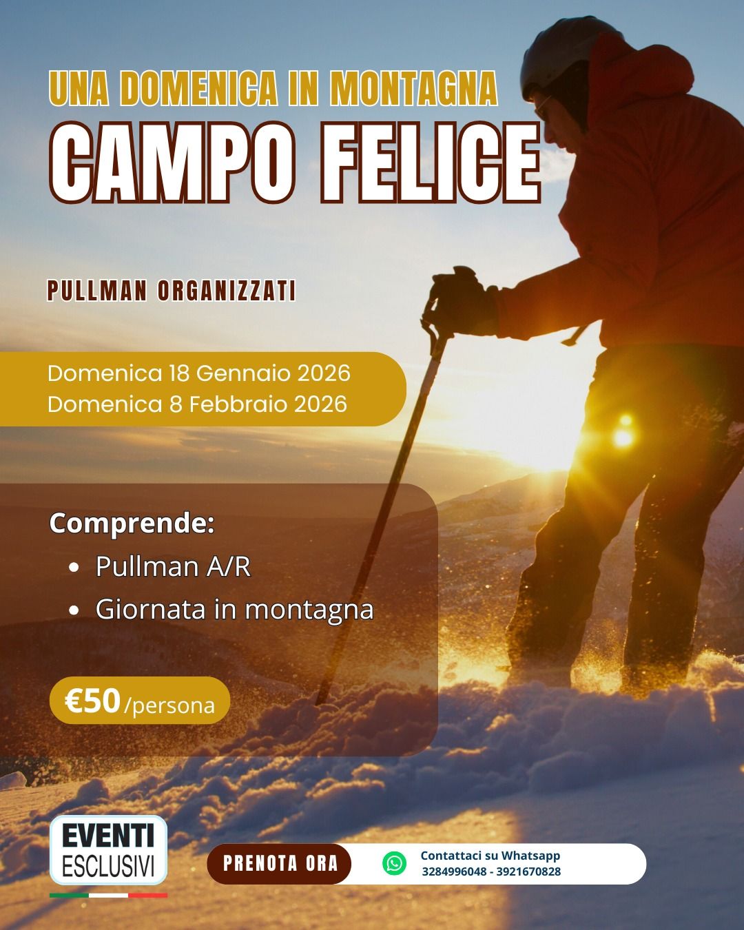 Una giornata in Montagna a Campo Felice 🏂 Pullman Organizzati 🚌