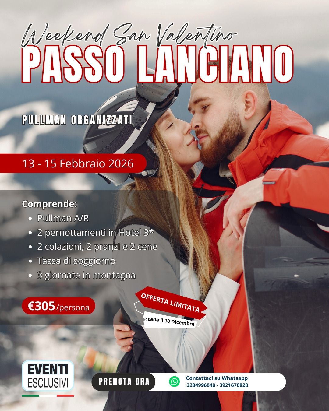 WEEK-END SAN VALENTINO PASSO LANCIANO👩‍❤️‍👨🚡&quot;13-14-15 Febbraio 2026&quot; 🚌 Bus + Hotel