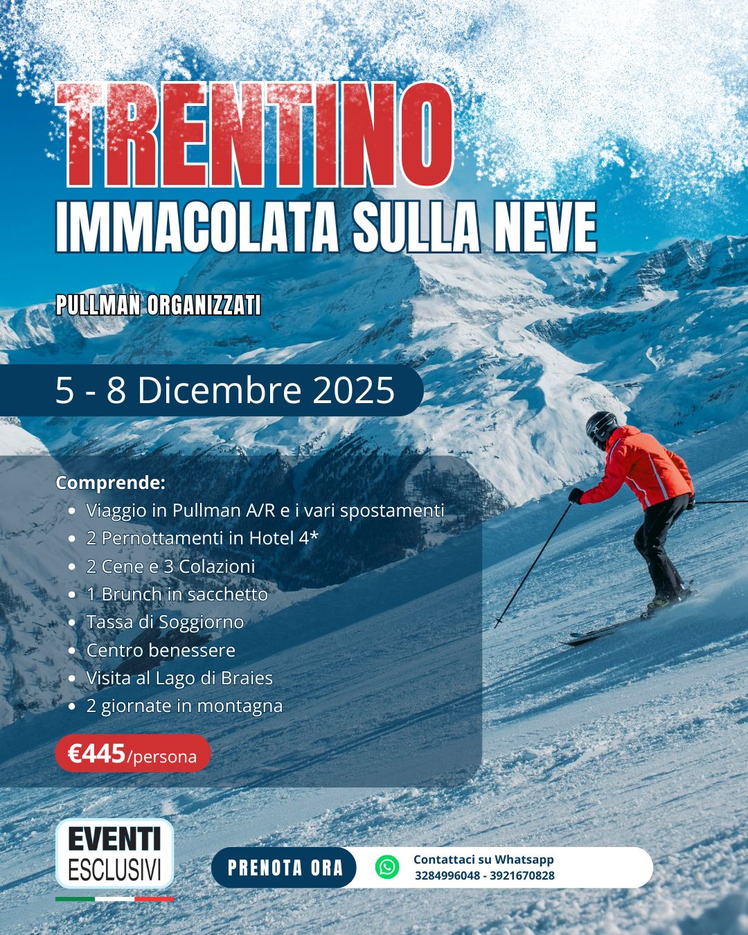 Immacolata sulla Neve in Trentino &quot;Dal 5 al 8 Dicembre 2025&quot; Bus Organizzati