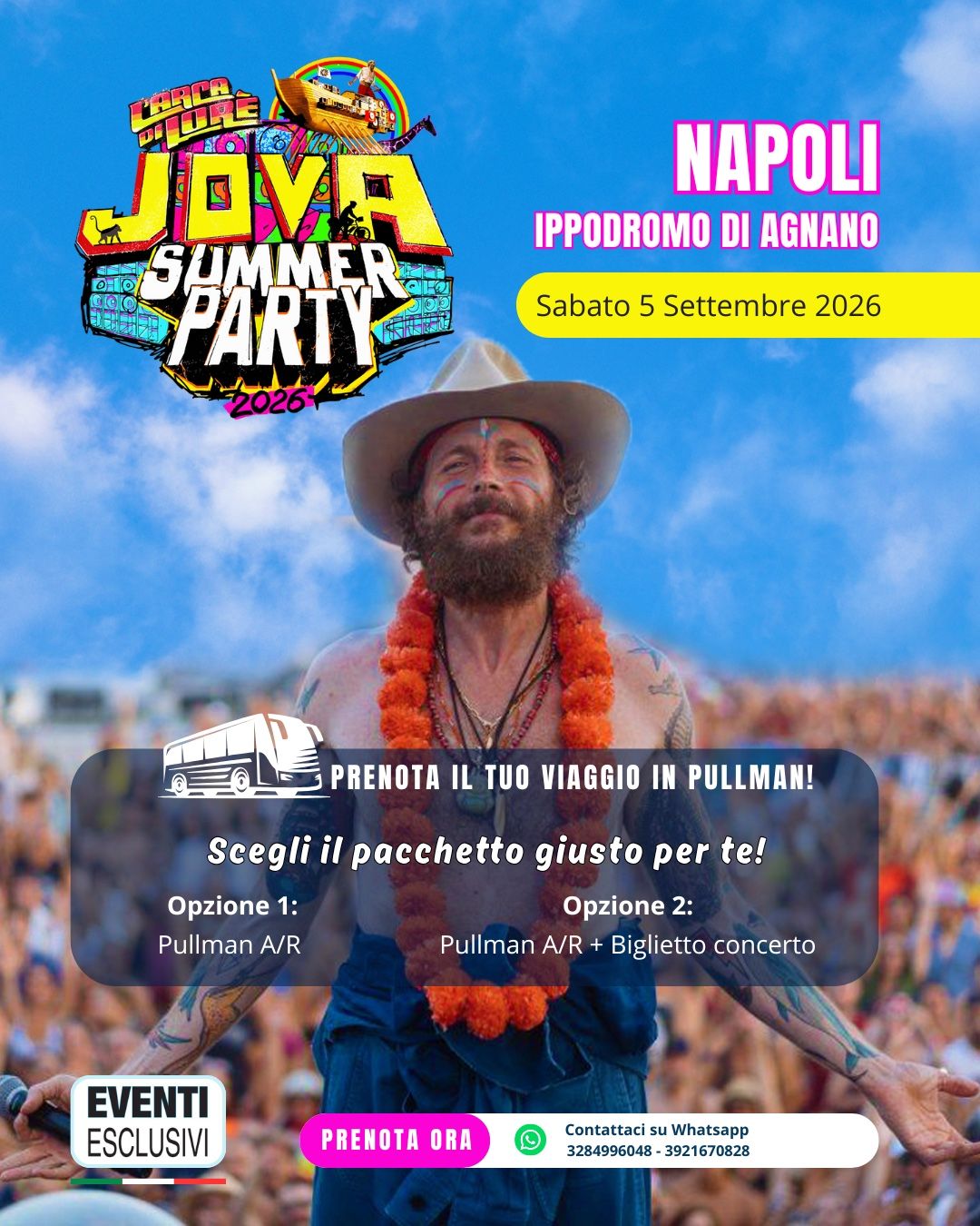 Jovanotti 👨‍🎤 &quot;5 Settembre 2026&quot; Napoli - Pullman Organizzati 🚌